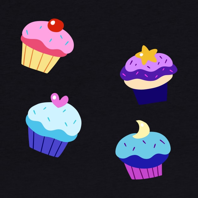 Four Cute Cupcakes by saradaboru